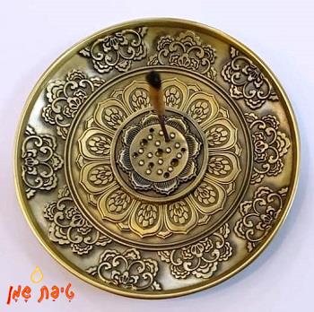 מעמד לקטורת עגול מברונזה